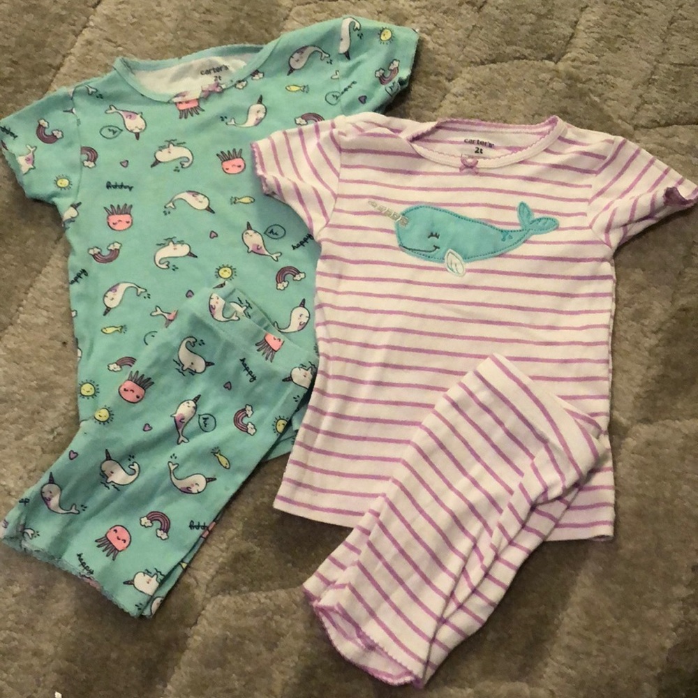 2t Carter’s Narwal 4 piece PJ set